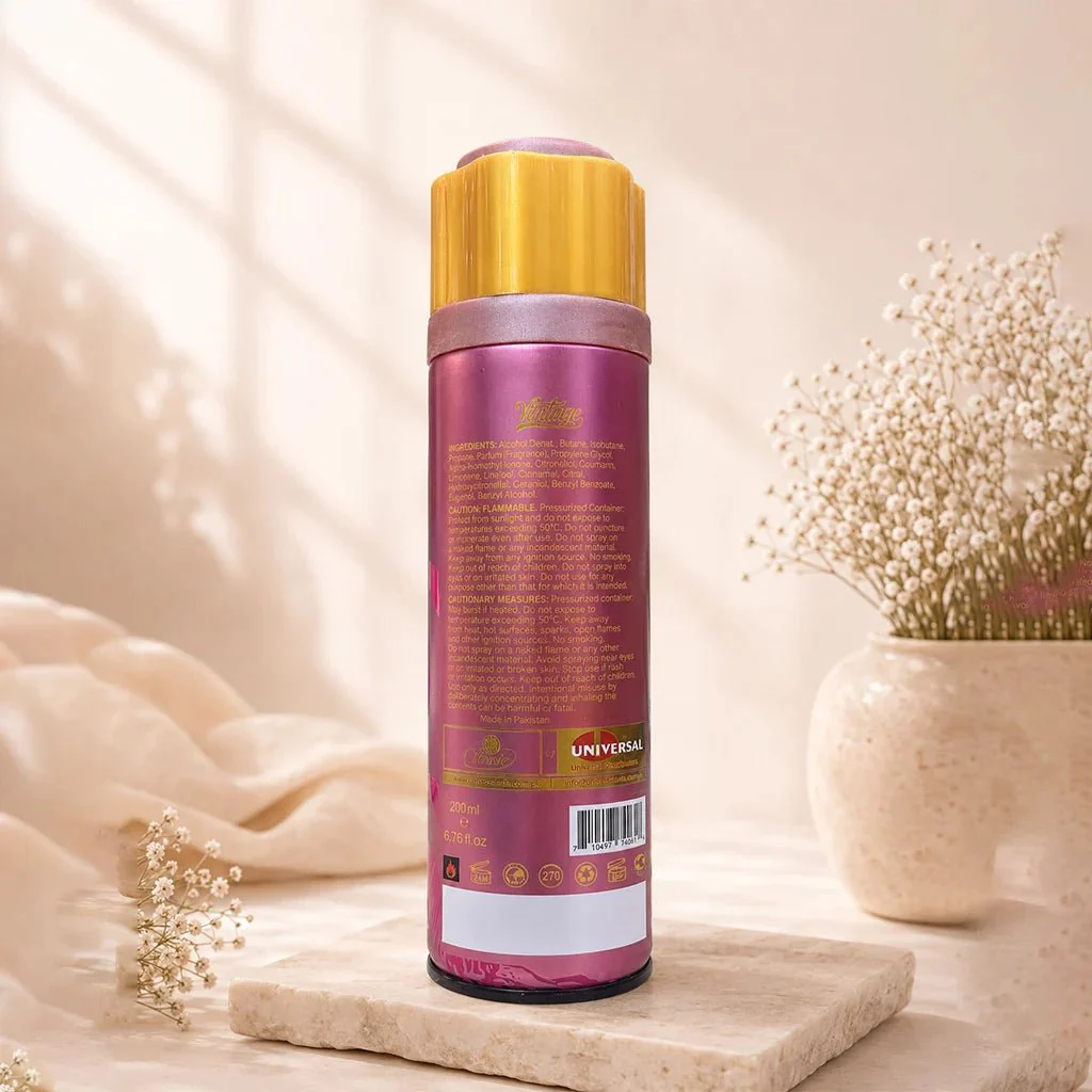 Vintage Classic Body Spray for Women - 200ml | Long-Lasting Elegant Floral Fragrance - Image 2