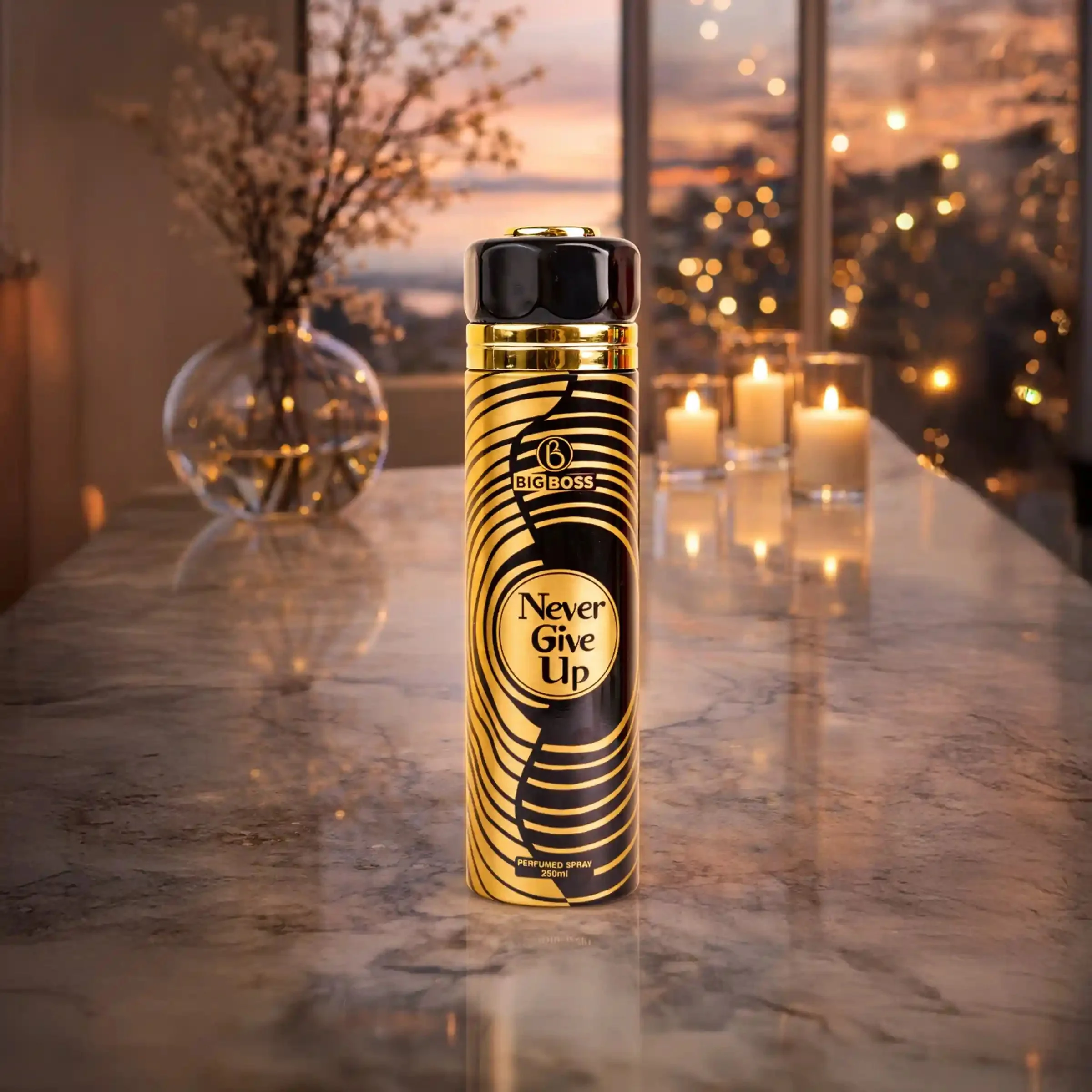 Never Give Up Big Boss Body Spray 250ml – Bold & Confident Scent